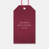 Étiquettes-cadeau Mariage Bohème Bourguignon et Bleu Marine Dégustat (Dos)