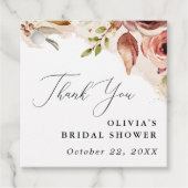 Étiquettes Cadeau Mariage Bohème Champêtre Fleurs Réception-Automne (Devant)