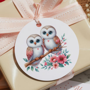 Étiquettes Cadeau Mariage Bohème Rustique Campagne Bois de Hibou