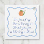 Étiquettes Cadeau Mariage Bohème Vague Ligne Citron Délice Réception (Dos)