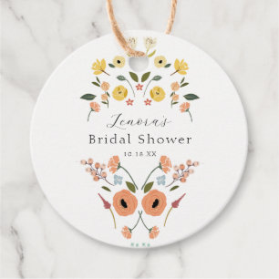 Étiquettes Cadeau Mariage Bohème Vintage Fleurs Délicieux