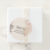 Étiquettes Cadeau MARIAGE BOHO Dusty Blue Peach Drecher Catcher (En situation)