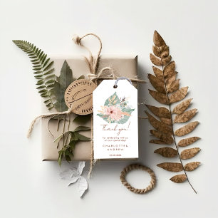 Étiquettes-cadeau Mariage Boho Green Blush