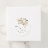 Étiquettes Cadeau mariage bohomian pampas herbe et verdure (En situation)