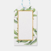 Étiquettes-cadeau Mariage botanique Chic Champagne (Dos)