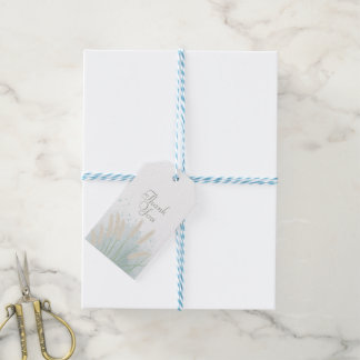Étiquettes-cadeau Mariage botanique côtier