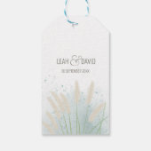 Étiquettes-cadeau Mariage botanique côtier (Dos)