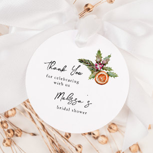Étiquettes Cadeau Mariage Botanique de Noël