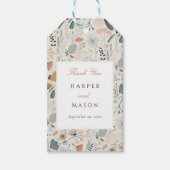 Étiquettes-cadeau Mariage botanique moderne du milieu du siècle (Devant)