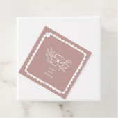 Étiquettes Cadeau Mariage botanique rose floral (En situation)