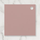 Étiquettes Cadeau Mariage botanique rose floral (Dos)