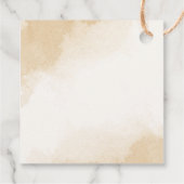 Étiquettes Cadeau Mariage botanique vert émeraude beige or (Dos)