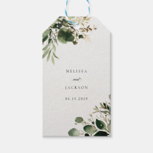 Étiquettes-cadeau Mariage Branches vertes