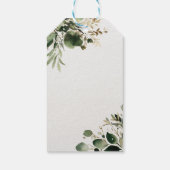 Étiquettes-cadeau Mariage Branches vertes (Dos)