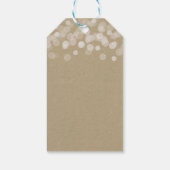 Étiquettes-cadeau Mariage Brown papier simple rustique (Dos)