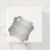 Étiquettes Cadeau Mariage Calligraphie Argent (En situation)