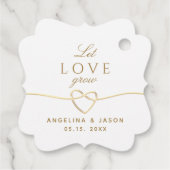 Étiquettes Cadeau Mariage Calligraphie Dorée (Dos)
