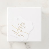 Étiquettes Cadeau Mariage Calligraphie Dorée (En situation)
