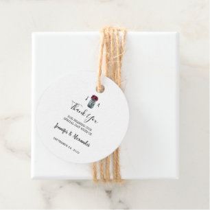 Étiquettes Cadeau Mariage campagnard de monogramme de pot de mason r