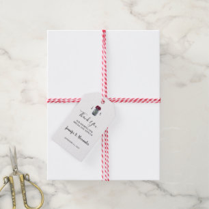 Étiquettes-cadeau Mariage campagnard de monogramme de pot de mason r