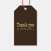 Étiquettes-cadeau Mariage campagnard de monogramme du crâne cowboy o (Dos)