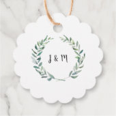 Étiquettes Cadeau Mariage campagnard rustique feuille Merci (Dos)