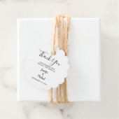 Étiquettes Cadeau Mariage campagnard rustique feuille Merci (En situation)