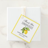Étiquettes Cadeau Mariage Carré Limoncello citron aquarelle (En situation)
