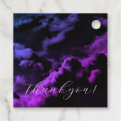 Étiquettes Cadeau Mariage Céleste Galaxie Neuf Nuage (Dos)