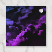 Étiquettes Cadeau Mariage Céleste Nuage Neuf Galaxie (Dos)