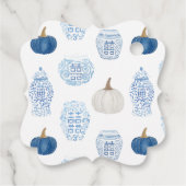 Étiquettes Cadeau Mariage Champêtre Automnal Shower de Fiançailles C (Dos)