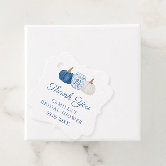 Étiquettes Cadeau Mariage Champêtre Automnal Shower de Fiançailles C (En situation)