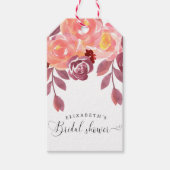 Étiquettes-cadeau Mariage champêtre élégant avec écriture scriptural (Devant)