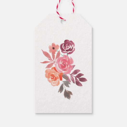 Étiquettes-cadeau Mariage champêtre élégant avec écriture scriptural (Dos)