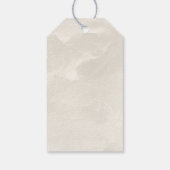 Étiquettes-cadeau Mariage chic perle blanche glamour douche de marié (Dos)