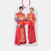Étiquettes-cadeau Mariage chinois à double bonheur (Dos)