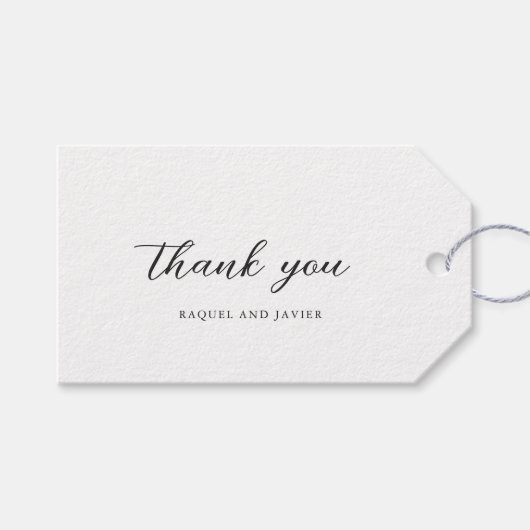 Étiquettes-cadeau Mariage Classique Élégant (Devant (Horizontal))