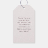 Étiquettes-cadeau Mariage Classique Rose Blanche (Dos)