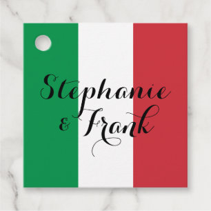 Étiquettes Cadeau Mariage couleur drapeau italien