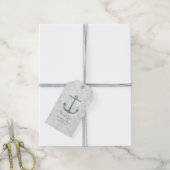 Étiquettes-cadeau Mariage d'Ancres Blue Rustic (Avec de la ficelle)