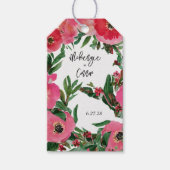 Étiquettes-cadeau Mariage d'anémone aquarelle (Devant)