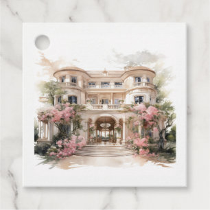 Étiquettes Cadeau Mariage dans une villa européenne dans le style Ol
