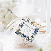 Étiquettes Cadeau Mariage d'aquarelle bleu marine