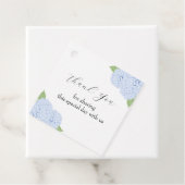Étiquettes Cadeau Mariage d'aquarelle Blue Hydrangea (En situation)