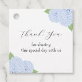 Étiquettes Cadeau Mariage d'aquarelle Blue Hydrangea (Devant)