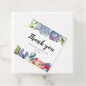 Étiquettes Cadeau Mariage d'aquarelle de cactus succulent (En situation)