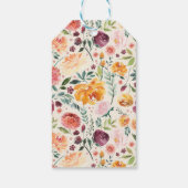 Étiquettes-cadeau Mariage d'aquarelle de fleurs végétales toscanes (Dos)