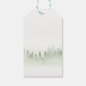 Étiquettes-cadeau Mariage d'aquarelle fleur sauvage Mountain (Dos)