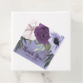 Étiquettes Cadeau Mariage d'aquarelle florale de lavande violette mo (En situation)