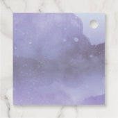Étiquettes Cadeau Mariage d'aquarelle florale de lavande violette mo (Dos)